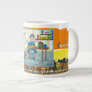 Tape Worm Granny Absurd Visual Humor Giant Coffee Mug