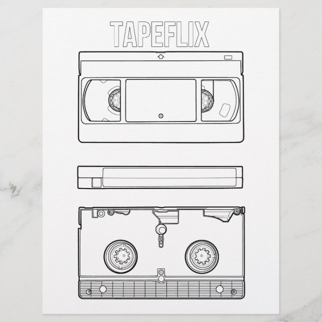Tapeflix - Coloring page. (Front)