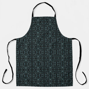 Tapered Outline Shapes Filled With Aquatic Colors Apron