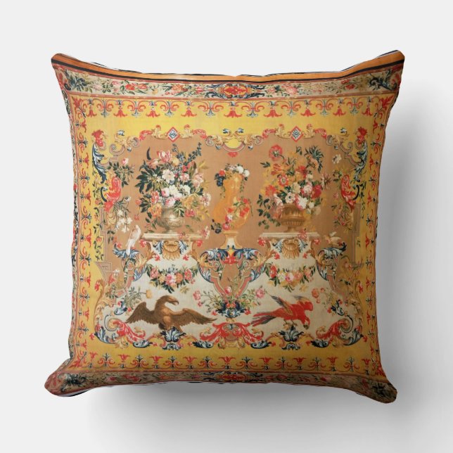 Tapestry, 1720s (textile) throw pillow (Front)