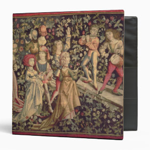 Tapestry depicting dancers and musicians 3 ring binder