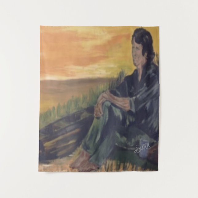 Tapestry :  Early Moring, Alone on the River (Front)