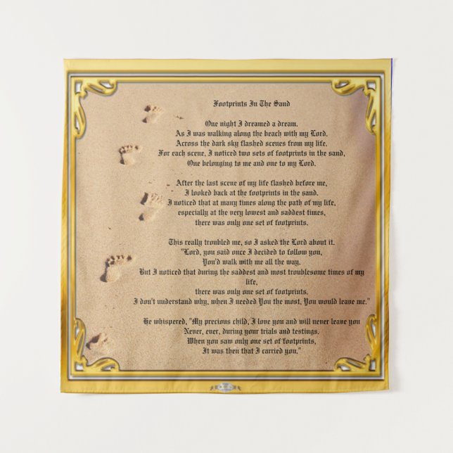 Tapestry Footprints In The Sand Sober Champions (Front)