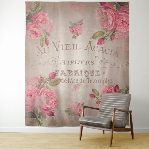 tapestry french roses shabby chic vintage rose