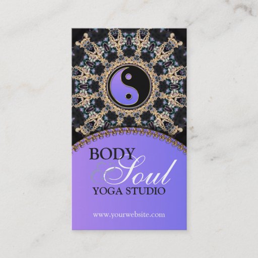 Customizable Tapestry Gems New Age Yoga Business Cards