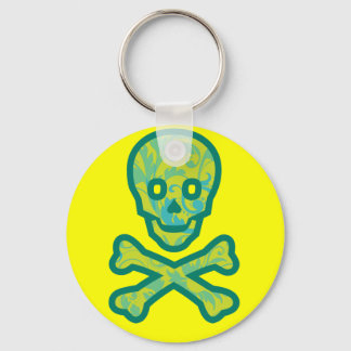 Tapestry Head Green Keychain