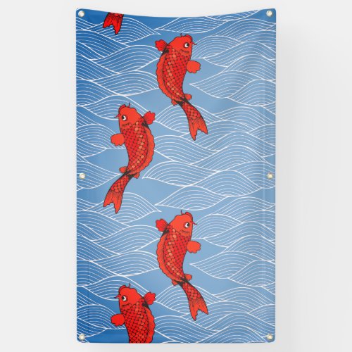 TAPESTRY KOI FISH Banner