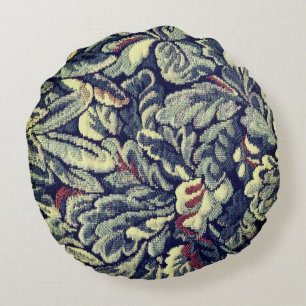 Tapestry Leaves Round Pillow