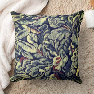 Tapestry Leaves Throw Pillow