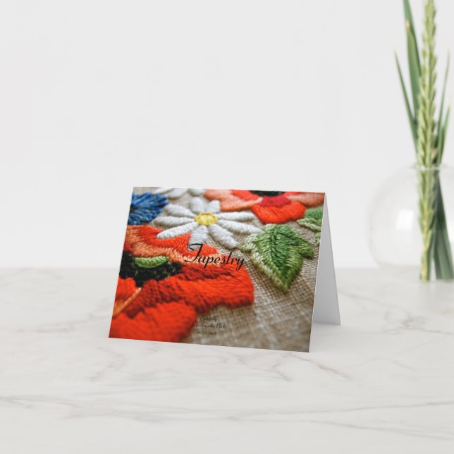 Tapestry Poetry Greeting Card (Front)