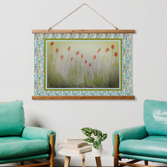 Tapestry - Red Wildflowers (Living Room)