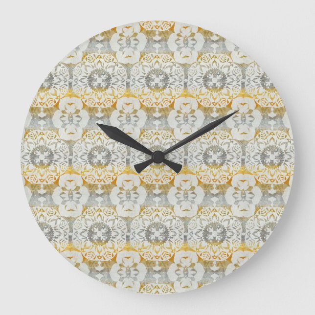 Tapestry Rosette II Large Clock (Front)