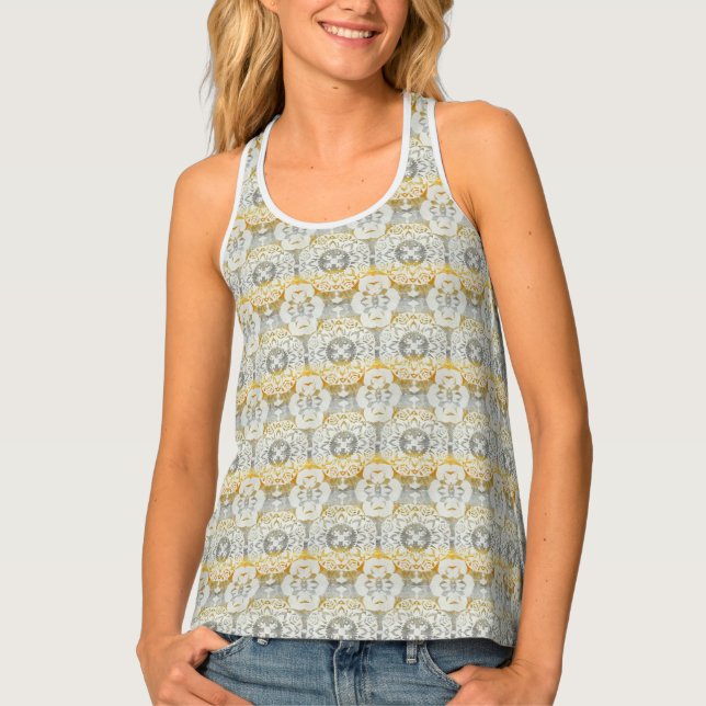 Tapestry Rosette II Tank Top (Front)