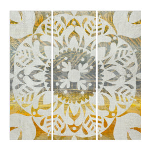 Tapestry Rosette II Triptych