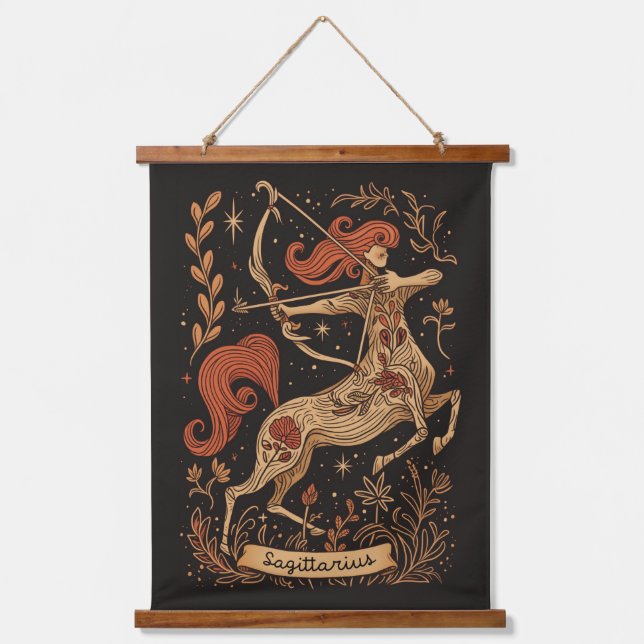 Tapestry Sagittarius Celestial Zodiac Art (Front)