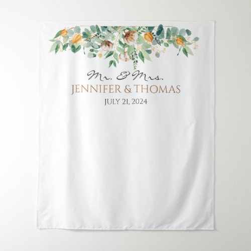 Tapestry Wedding Fresh Herbs Eucalyptus Cotton