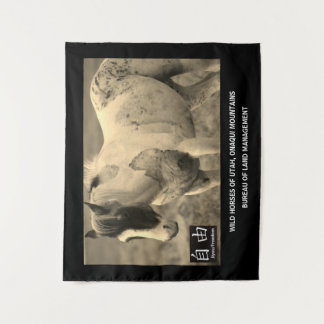 Tapestry WILD HORSES OF UTAH, ONAQUI MOUNTAINS BLM