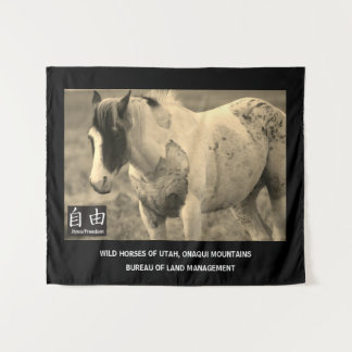 Tapestry WILD HORSES OF UTAH, PINTO HORSE