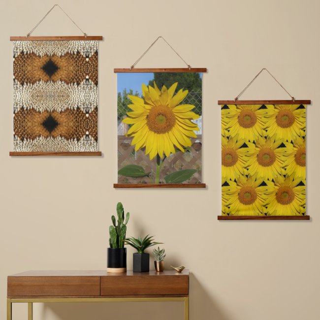 Tapestry (Wood Top) - Sunflower Triptych