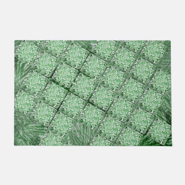 Tapete com pequenos quadrados verdes e 'falha' doormat (Front)