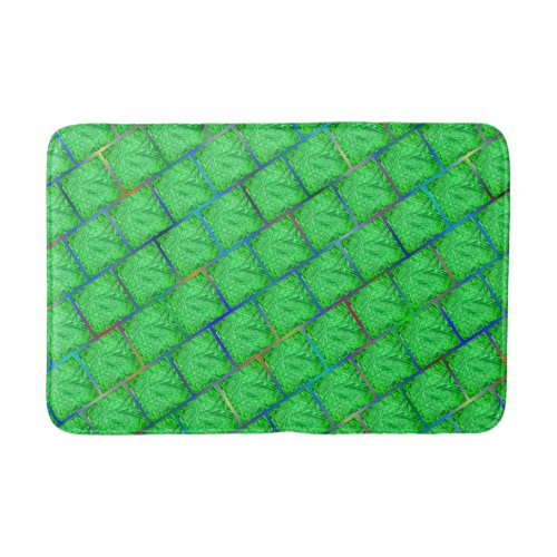 Tapete verde causa impresso de estar sob uma tela bath mat