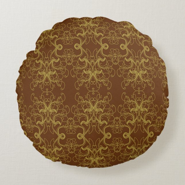 Tapete - Vintage baroque style illustration Round Pillow (Front)