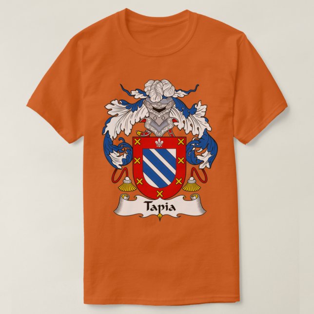 Tapia Coat of Arms Family Crest  T-Shirt (Design Front)