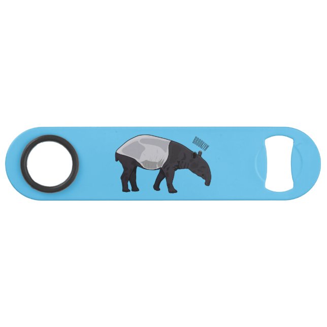 Tapir cartoon illustration bar key (Front (Horizontal))