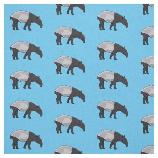 Tapir cartoon illustration fabric