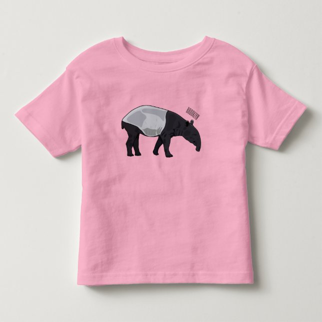 Tapir cartoon illustration toddler t-shirt (Front)
