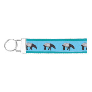 Tapir cartoon illustration wrist keychain
