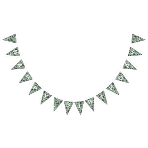 Tapir Family Dinner in Green Bunting Flags