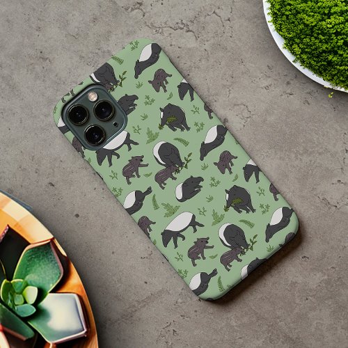 Tapir Family Dinner in Green Case_Mate iPhone 14 Pro Max Case