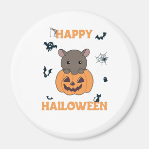 Tapir In Pumpkin Cute Tapire Happy Halloween Magnet