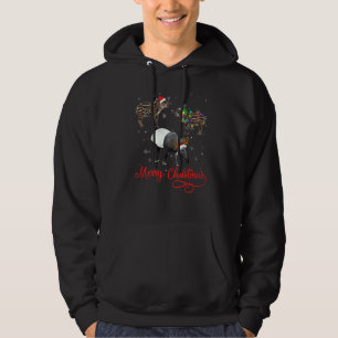 Tapir Lover Christmas Tree Lights Animals Xmas Paj Hoodie