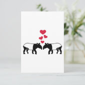 Tapir red hearts love (Standing Front)