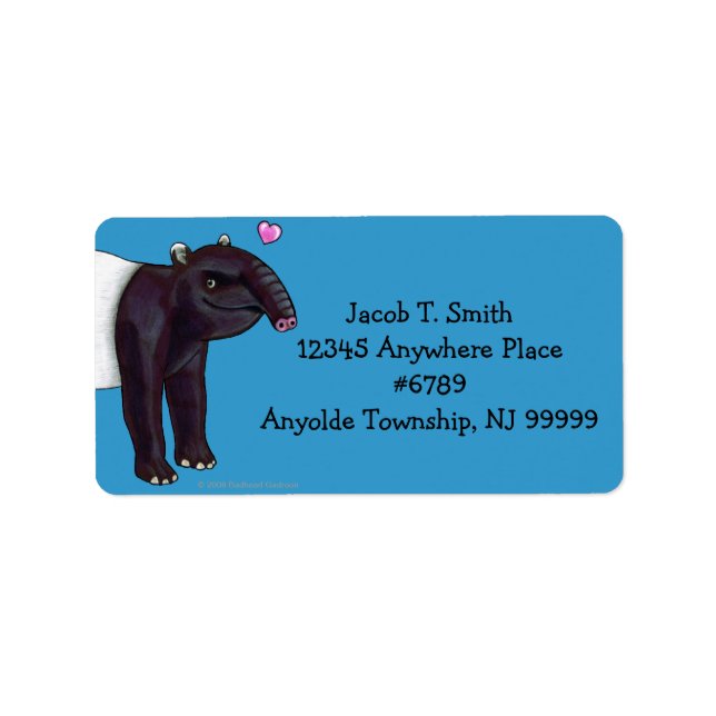 Tapir Wants Hugges Address Label (Front)