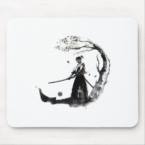 Tapis de souris art du samouras  mouse pad