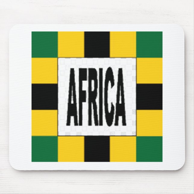 Tapis de souris blanc Design AFRICA Mouse Pad (Front)