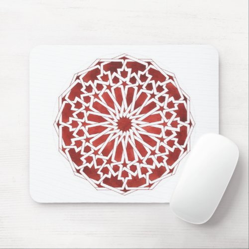 Tapis de souris Mosaque marocaine rouge ALCAZAR Mouse Pad