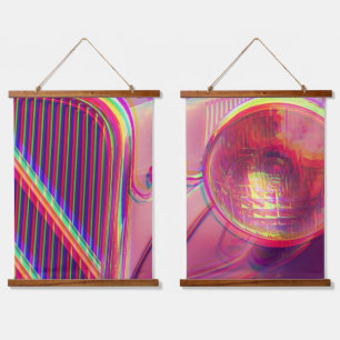 Tapisserie murale cadre en bois - Psychedelic Hanging Tapestry