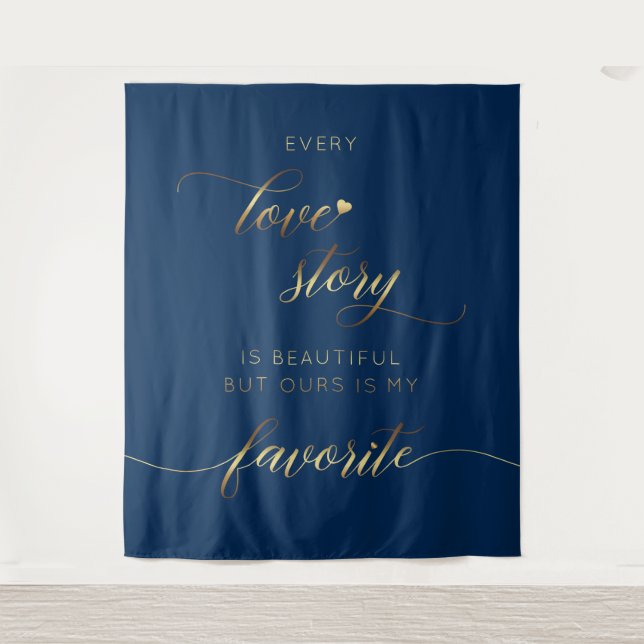 Tapiz Every Love Story Wedding Backdrop (Front)