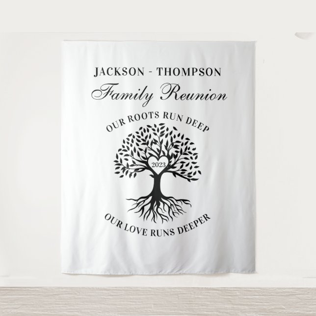 Tapiz Family reunion tree backdrop banner  (Front)