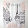 Tapiz Oh La La La Paris backdrop pink & white part
