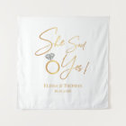Tapiz She said Yes! Engaged wedding Backdrop banne