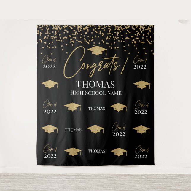 Tapiz Step and repeat Graduation Backdrop banner (Front)