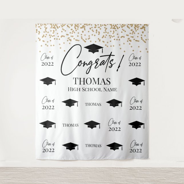 Tapiz Step and repeat Graduation Backdrop banner  (Front)
