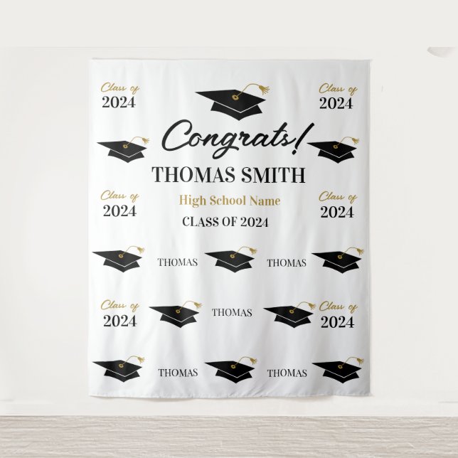 Tapiz Step and repeat Graduation Backdrop banner  (Front)