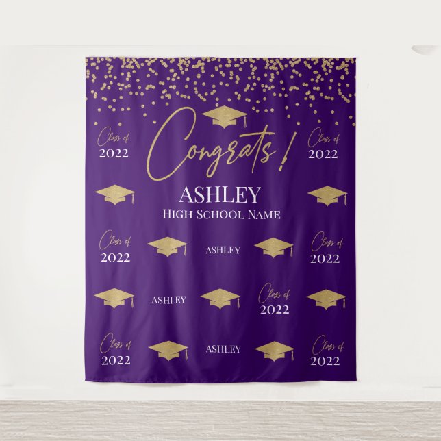 Tapiz Step and repeat Graduation Backdrop banner (Front)