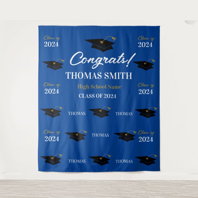 Tapiz Step and repeat Graduation Backdrop banner  (Front)